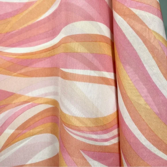 Michael Kors 100%Silk Pink & Orange Swim Coverup - Picture 2 of 6